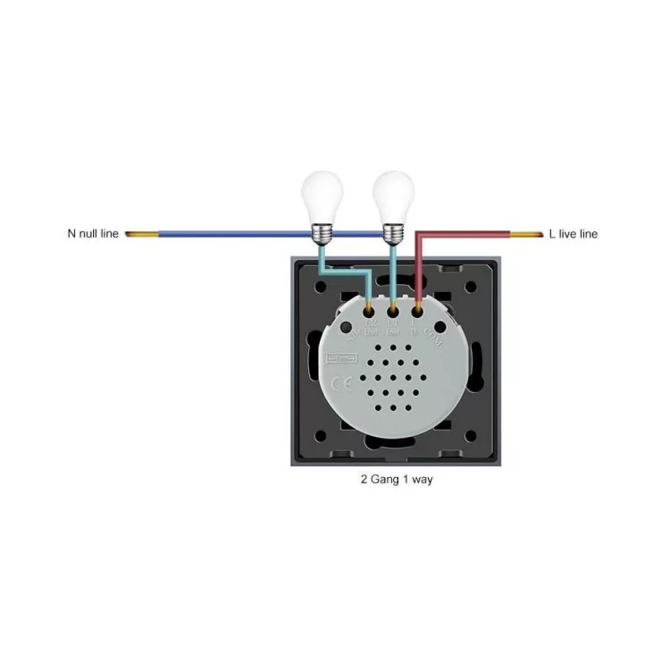Сенсорная кнопка Импульсный выключатель Проходной диммер 2 канала Livolo белый стекло (VL-C702H-11) отзывы - изображение 5