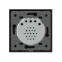 Сенсорна кнопка сухий контакт 2 канали Livolo чорний скло (VL-C702IH-12)