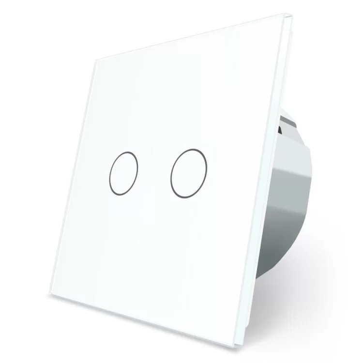 Сенсорний вимикач для ролет штор воріт жалюзі Livolo білий скло (VL-C702W-11) ціна 1 084грн - фотографія 2