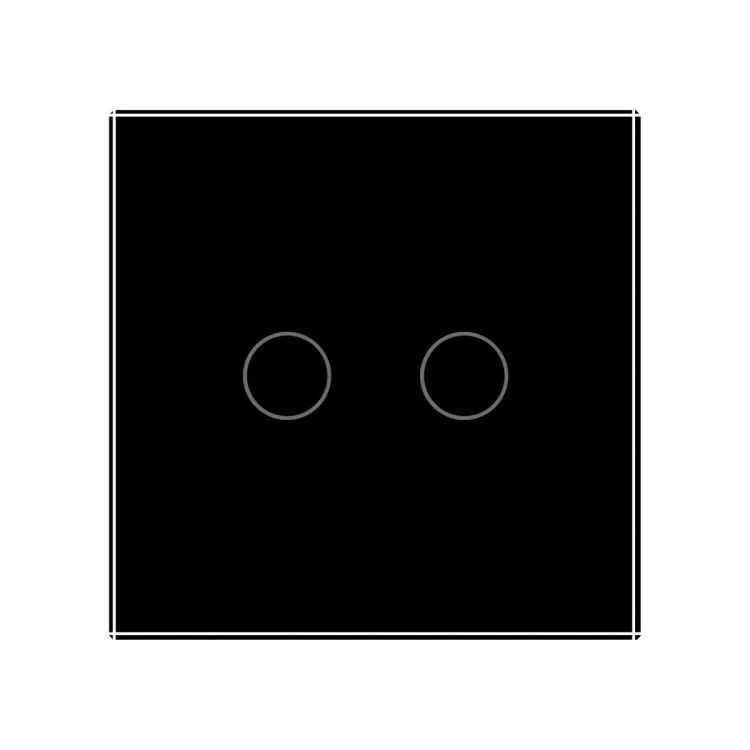 Сенсорний вимикач для ролет штор воріт жалюзі Livolo скло чорний (VL-C702W-12) ціна 1 084грн - фотографія 2