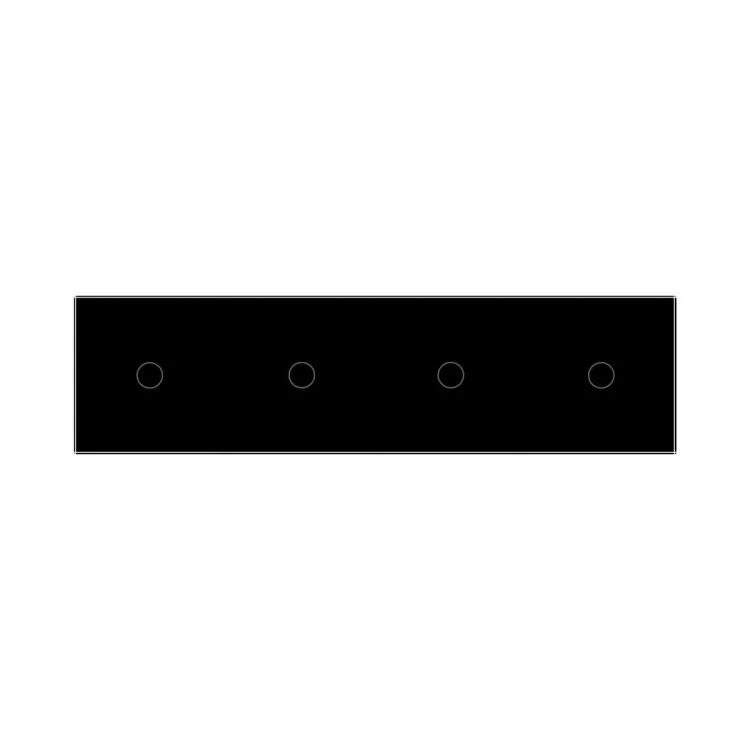Сенсорний вимикач Livolo 4 канали (1-1-1-1) чорний скло (VL-C704-12) ціна 3 421грн - фотографія 2