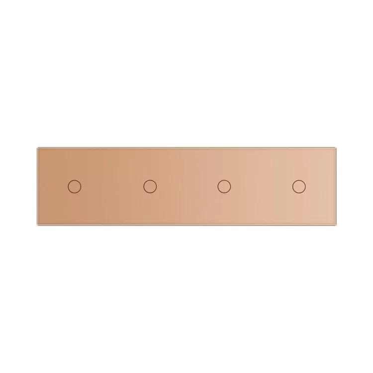 Сенсорный проходной выключатель Livolo 4 канала (1-1-1-1) золото стекло (VL-C704S-13) цена 4 725грн - фотография 2