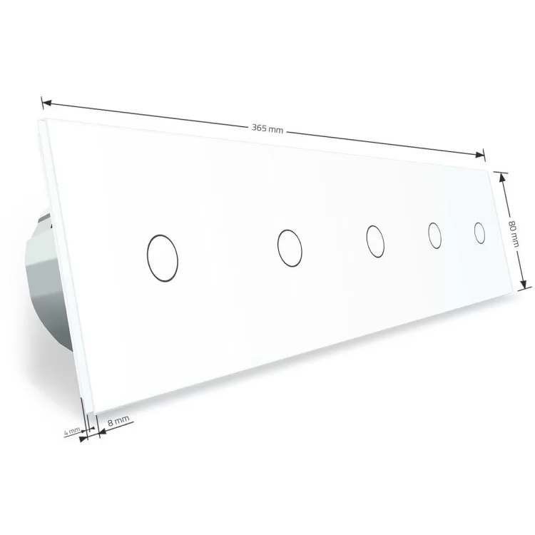 Сенсорный выключатель Livolo 5 каналов (1-1-1-1-1) белый стекло (VL-C705-11) отзывы - изображение 5