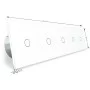 Сенсорный выключатель Livolo 5 каналов (1-1-1-1-1) белый стекло (VL-C705-11)
