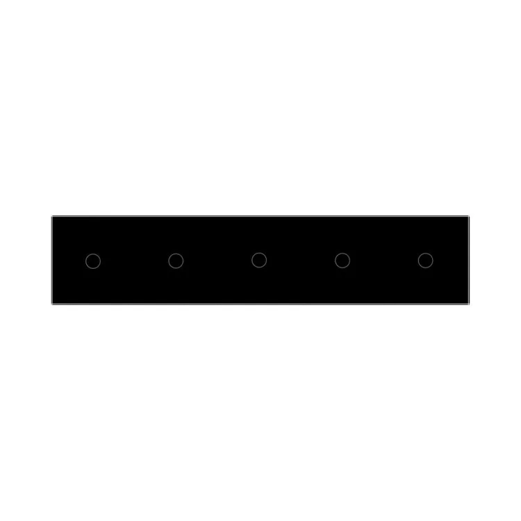 Сенсорний вимикач Livolo 5 каналів (1-1-1-1-1) чорний скло (VL-C705-12) ціна 4 257грн - фотографія 2