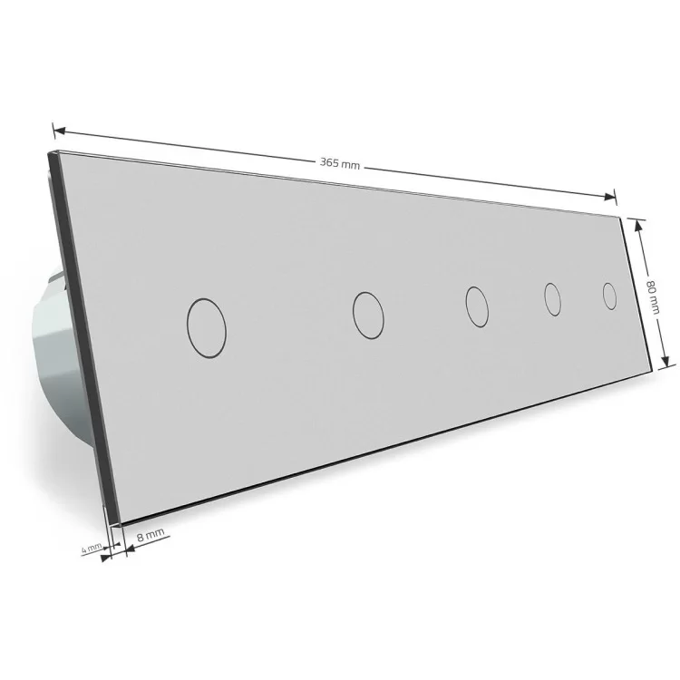 Сенсорный радиоуправляемый выключатель Livolo 5 канала (1-1-1-1-1) серый стекло (VL-C705R-15) отзывы - изображение 5