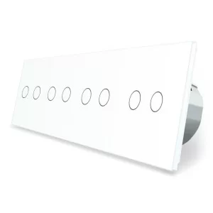 Сенсорный выключатель Livolo 8 каналов (2-2-2-2) белый стекло (VL-C708-11)