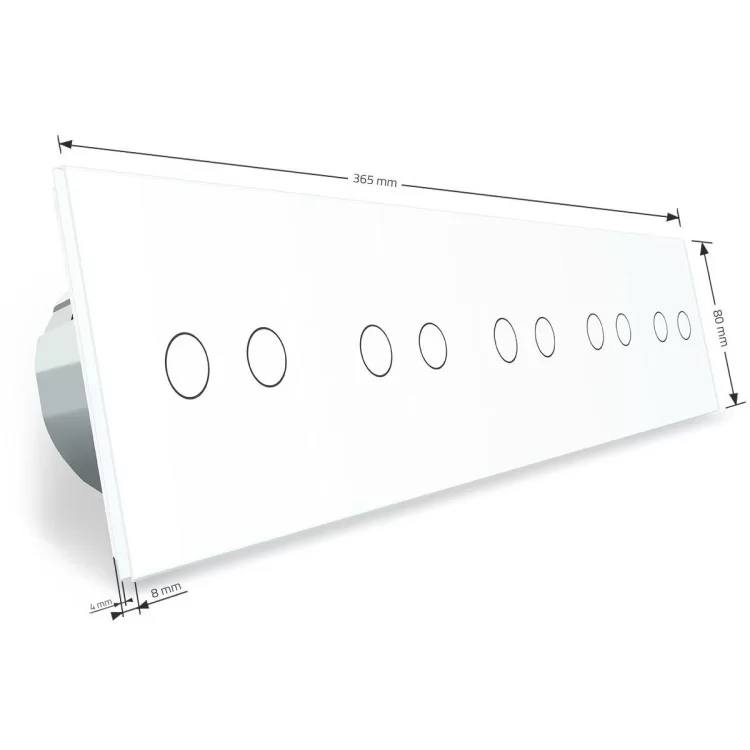 Сенсорный выключатель Livolo 10 каналов (2-2-2-2-2) белый стекло (VL-C710-11) отзывы - изображение 5