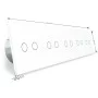 Сенсорный выключатель Livolo 10 каналов (2-2-2-2-2) белый стекло (VL-C710-11)