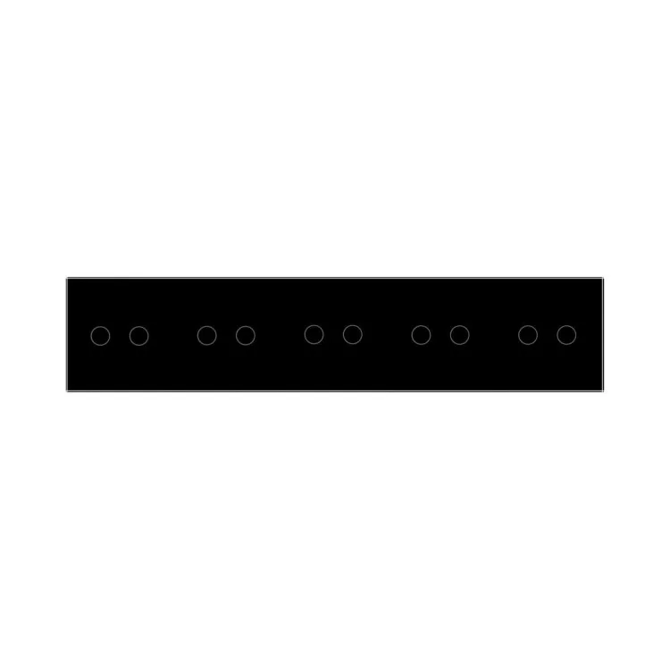 Сенсорний вимикач Livolo 10 каналів (2-2-2-2-2) чорний скло (VL-C710-12) ціна 5 072грн - фотографія 2