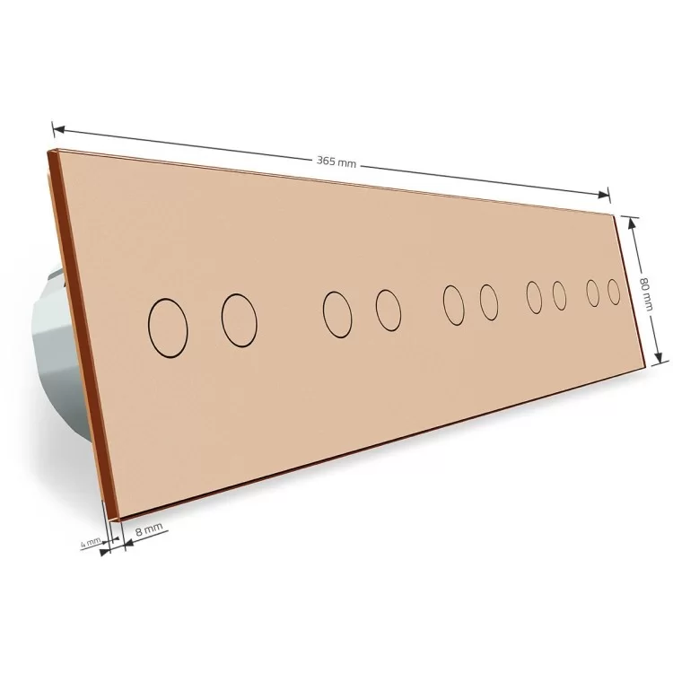 Сенсорный выключатель Livolo 10 каналов (2-2-2-2-2) золото стекло (VL-C710-13) отзывы - изображение 5