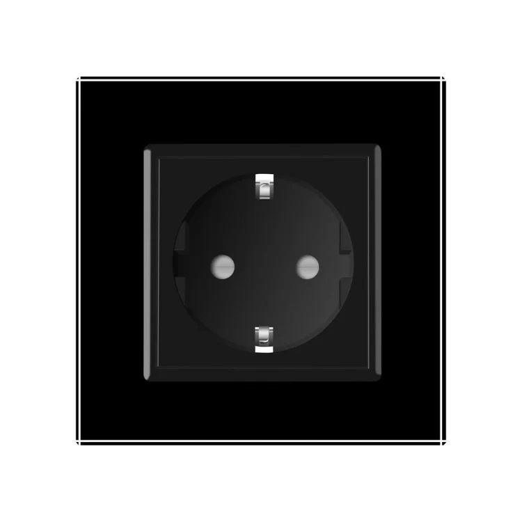 в продажу Розетка з заземленням Livolo 16А чорний скло (VL-C7C1EU-12) - фото 3
