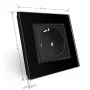 Розетка с заземлением Livolo 16А черный стекло (VL-C7C1EU-12)