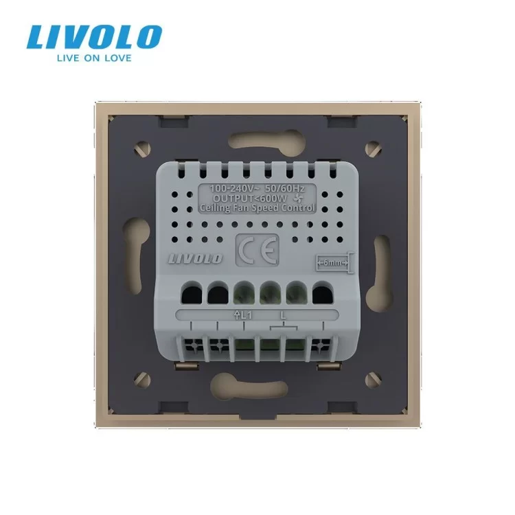 продаем Умный сенсорный регулятор скорости вентилятора золотой Livolo (VL-C7FC1GZ-2AP) в Украине - фото 4