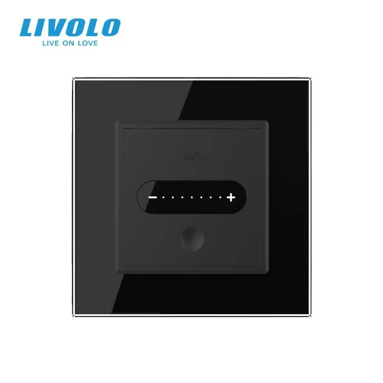 Умный сенсорный регулятор скорости вентилятора черный Livolo (VL-C7FC1GZ-2BP) цена 3 823грн - фотография 2