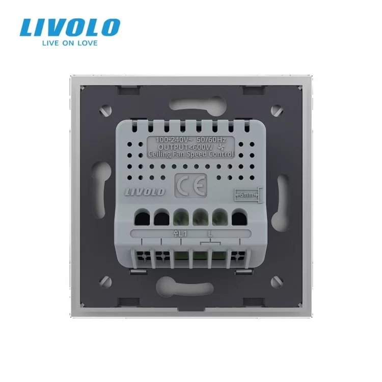 продаємо Розумний сенсорний регулятор швидкості вентилятора сірий Livolo (VL-C7FC1GZ-2AP) в Україні - фото 4