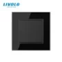 Двоклавішний перехресний вимикач чорний Livolo (VL-C7FCMM10A-1BP)