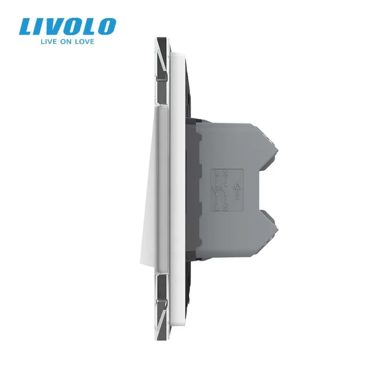 в продажу Двоклавішний перехресний вимикач білий Livolo (VL-C7FCMM10A-1WP) - фото 3