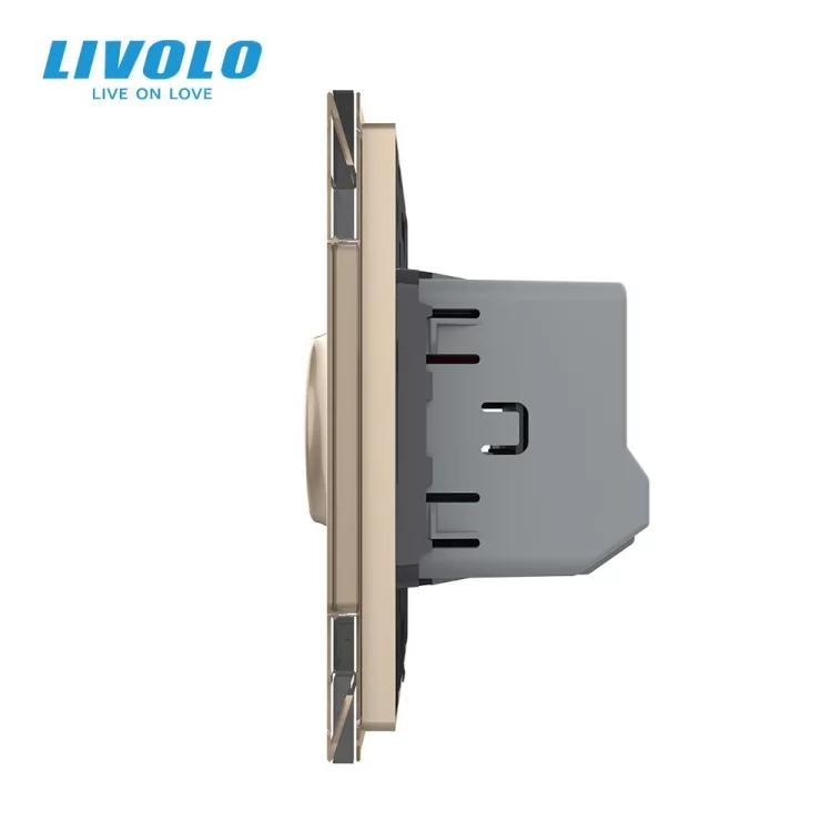 в продажу Безконтактний вимикач 1 сенсор золотий Sense Livolo (VL-C7FCU1-2AP) - фото 3