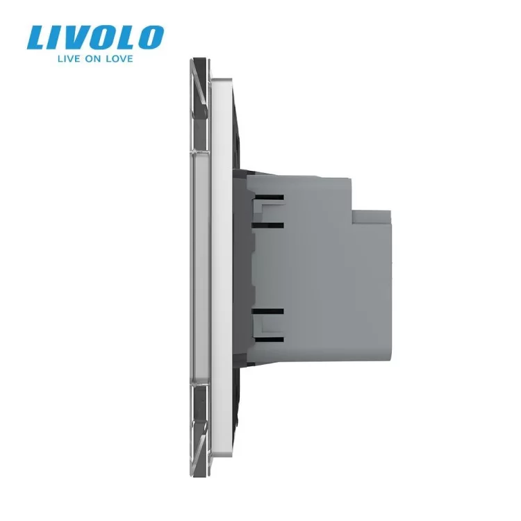 в продаже Розетка USB-A и USB-C 36W серый стекло (VL-C7FCUA18W.UC18W-2IP) - фото 3