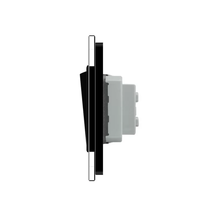 Двоклавішний прохідний вимикач Livolo чорний (VL-C7K2S-12) ціна 708грн - фотографія 2