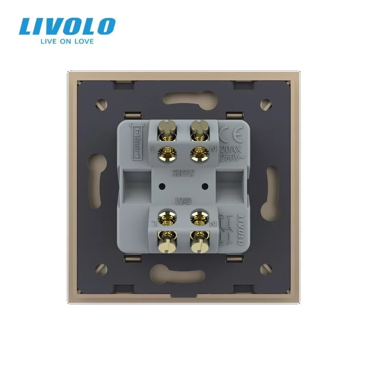 продаємо Майстер вимикач 20 ампер Livolo золотий (VL-C7KMKV20A-2AP) в Україні - фото 4