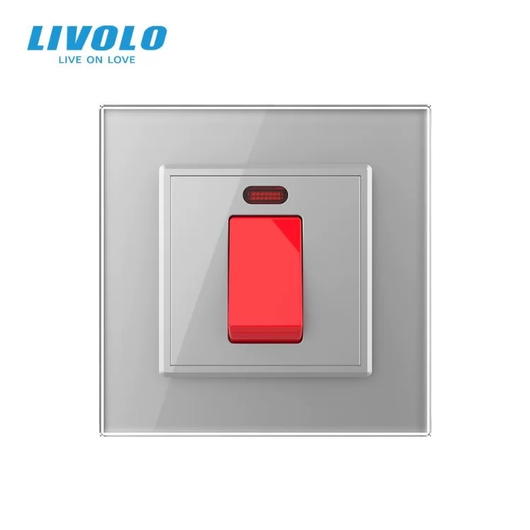 Майстер вимикач 20 ампер Livolo сірий (VL-C7KMKV20A-2IP) ціна 735грн - фотографія 2