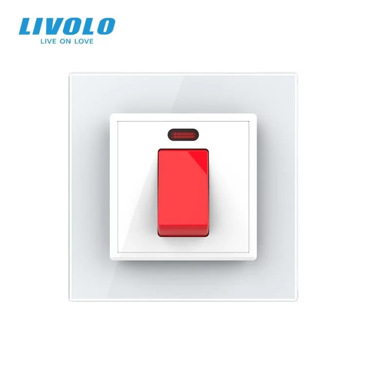 Майстер вимикач 20 ампер Livolo білий (VL-C7KMKV20A-2WP) ціна 735грн - фотографія 2
