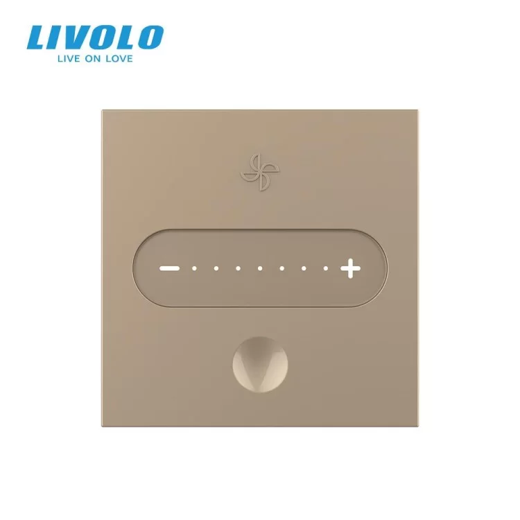 в продажу Механізм сенсорний регулятор швидкості вентилятора золотий Livolo (VL-FC1GZ-2AP) - фото 3