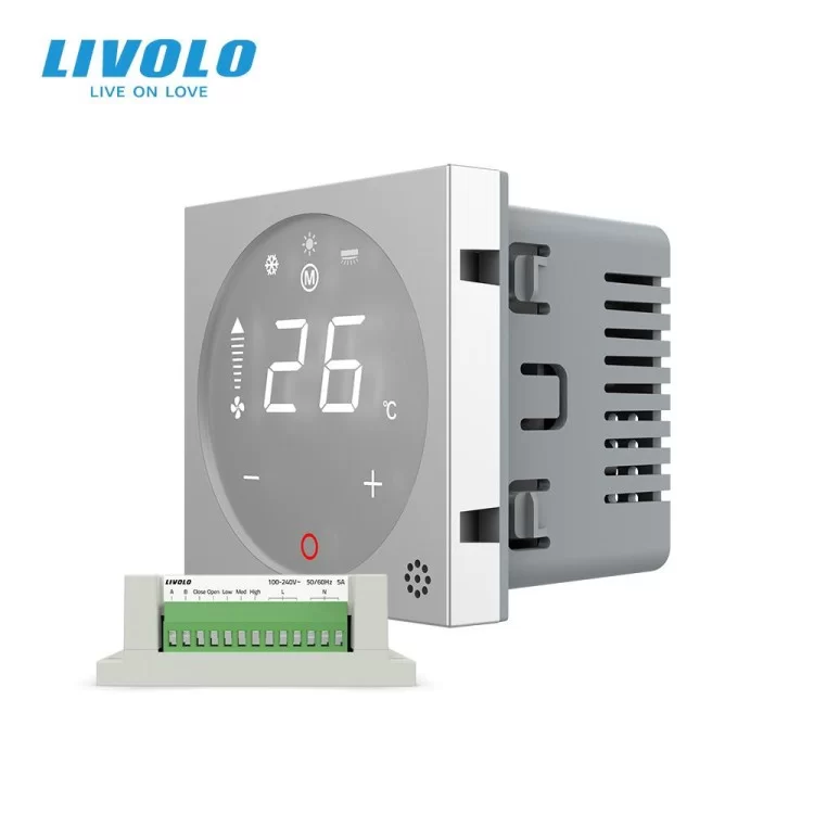 Модуль управления кондиционером серый Livolo (VL-FCA-2IPS72) отзывы - изображение 5