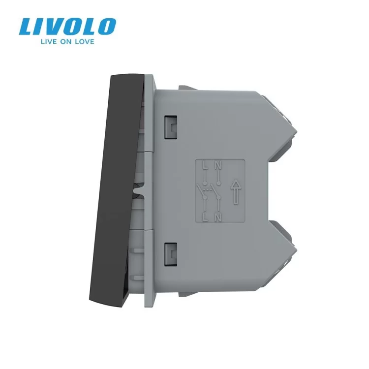 в продаже Механизм клавишный перекрестный выключатель черный Livolo (VL-FCMM10A-1BP) - фото 3