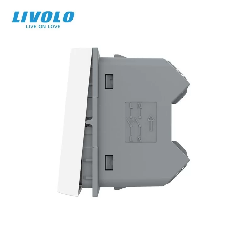 в продаже Механизм клавишный перекрестный выключатель белый Livolo (VL-FCMM10A-1WP) - фото 3