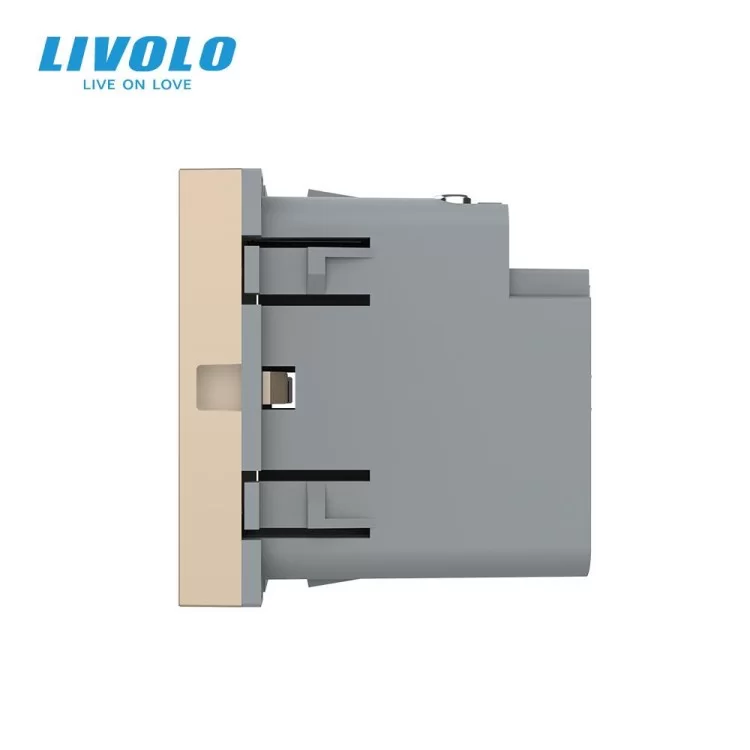 Механізм розетка USB type C з блоком живлення 45W золото Livolo (VL-FCUC-2AP) ціна 2 353грн - фотографія 2