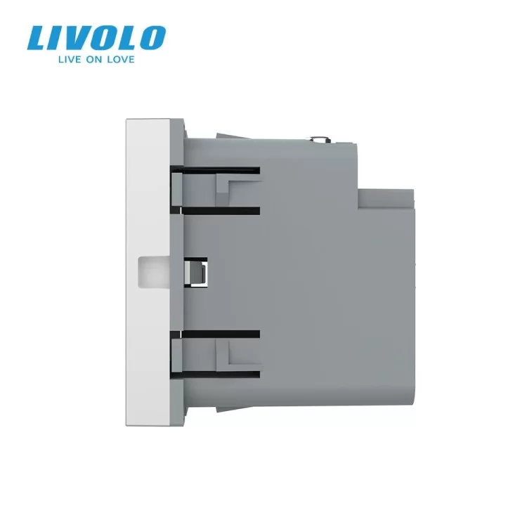 Механізм розетка USB type C з блоком живлення 45W сірий Livolo (VL-FCUC-2IP) ціна 2 353грн - фотографія 2