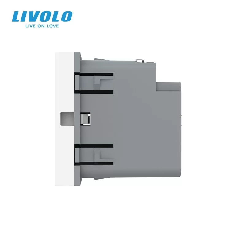 Механізм розетка USB type C з блоком живлення 45W білий Livolo (VL-FCUC-2WP) ціна 2 353грн - фотографія 2