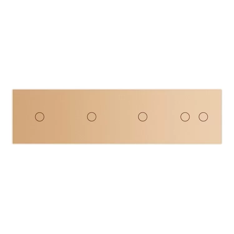 Сенсорная панель выключателя 5 сенсоров (1-1-1-2) золото стекло Livolo (VL-P701/01/01/02-8A) цена 2 053грн - фотография 2