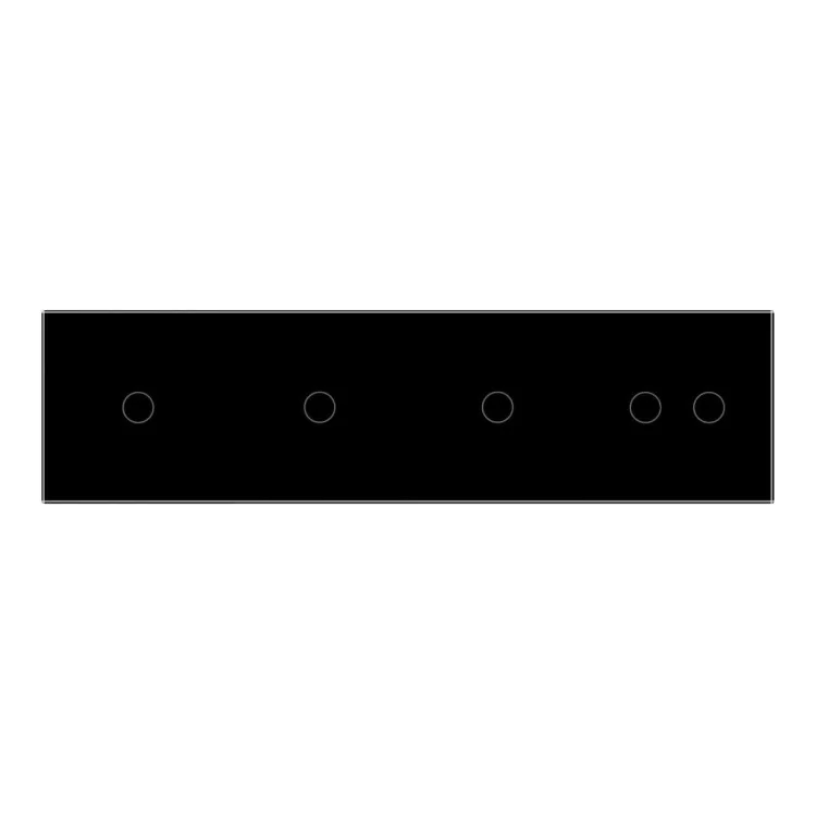 Сенсорна панель вимикача 5 сенсорів (1-1-1-2) чорний скло Livolo (VL-P701/01/01/02-8B) ціна 2 053грн - фотографія 2