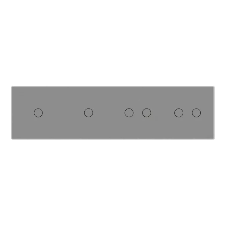 Сенсорна панель вимикача 6 сенсорів (1-1-2-2) сірий скло Livolo (VL-P701/01/02/02-8I) ціна 2 053грн - фотографія 2