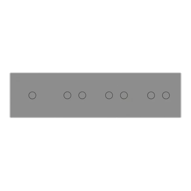 Сенсорна панель вимикача 7 сенсорів (1-2-2-2) сірий скло Livolo (VL-P701/02/02/02-8I) ціна 2 053грн - фотографія 2