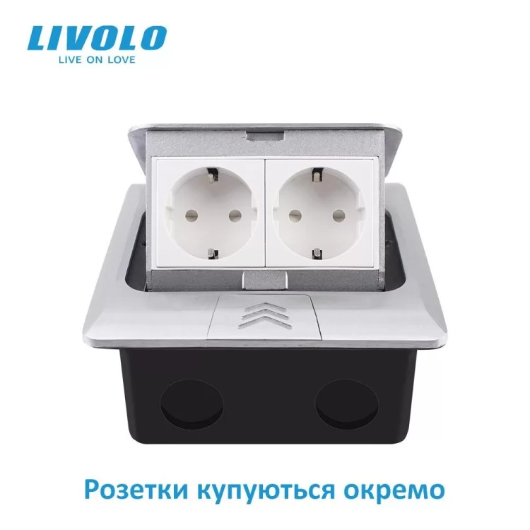 в продаже Напольный выдвижной розеточный блок серый Livolo (VL-SHS016-S) - фото 3