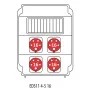 Будівельний щиток живлення ETI 004483303 з роз'ємами EDS11 4-5 16 16 (Роз'єм 16A/5P-4 АВ: C16/3-3)