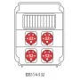 Будівельний щиток живлення ETI 004483304 з роз'ємами EDS11 4-5 32 32 (Роз'єм 32A/5P-4 АВ: C32/3-3)