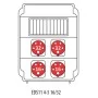 Будівельний щиток живлення ETI 004483305 з роз'ємами EDS11 4-5 16/32 16/32 (Роз'єм 16A/5P-2 32A/5P-2 АВ: C16/3-1 C32/3-2)