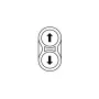 Кнопка подвійна з маркуванням New Elfin (вверх і донизу) IP66
