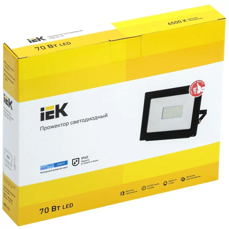 Світлодіодний прожектор IEK СДО 06-70 IP65 6500K ціна 766грн - фотографія 2