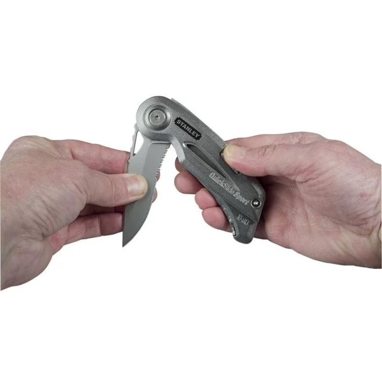 Нож складной Stanley QuickSlide Sport Utility Knife (два лезвия спортивное с серрейтором и выдвижное для отделочных работ) отзывы - изображение 5