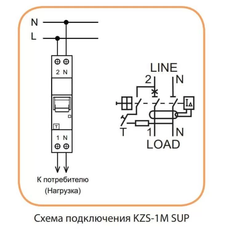 в продаже Дифференциальный автомат ETI 002175811 KZS 1M SUP B 6/0.01 тип A (6kA) с верхним подключением - фото 3
