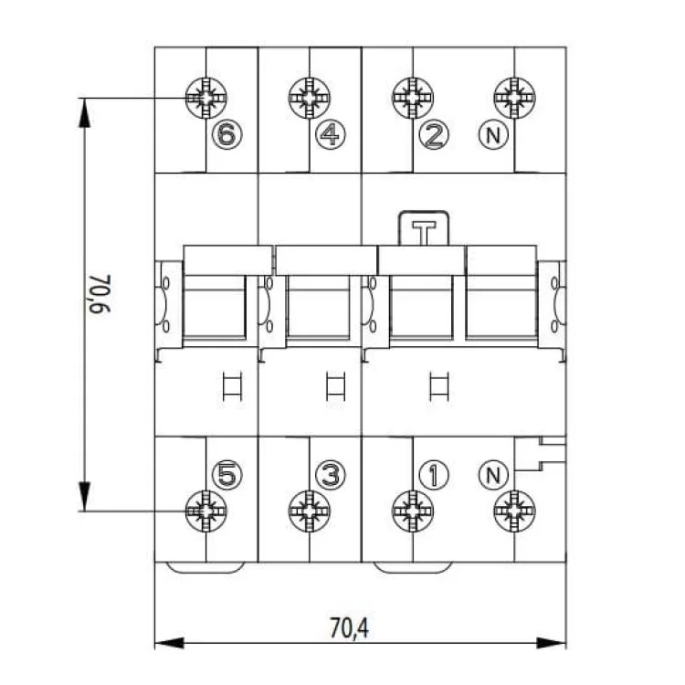 Диференційний автомат ETI 002174521 KZS-4M 3p+N з 6/0.3 тип A (6kA) ціна 4 274грн - фотографія 2