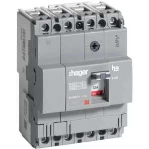 Автоматичний вимикач Hager HDA033L x160 In=32А 4P 18кА
