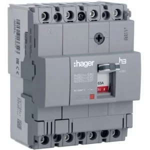 Автоматичний вимикач Hager HDA064L x160 In=63А 4P 18кА